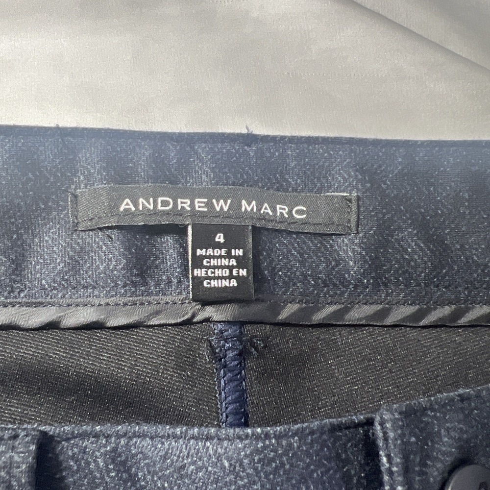 Andrew Marc Women's Navy Blue Pants Size 4 Stretchy New With Tags Washable - Picture 5 of 8